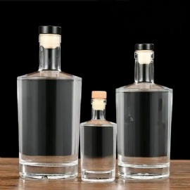 750ml glass bottle for vodka, tequila, gin, whiskey and other alcohol packaging